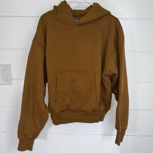 Yeezy Gap Hoodie Mens Medium‎ Brown YZY Oversized Double Layer Kanye Sweatshirt